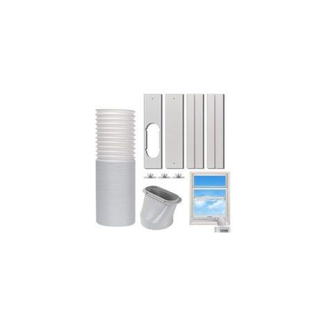 Kit de ventilation pour climatiseur portable, joint de fenêtre ajustable, tuyau d'évacuation de 15 cm de diamètre et 150 cm de longueur pour climatiseur