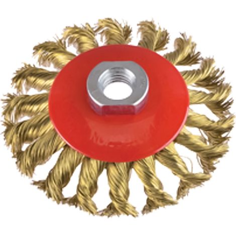 SPAZZOLA CIRCOLARE CONICA Ø mm 120 - foro M 14