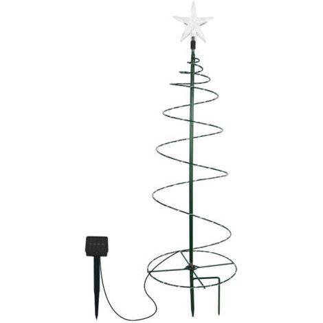 1 pièces Sapin de Noel Artificiel Solaire, Decoration Exterieur, Lumiere Exterieur Jardin, Guirlande Lumineuse, Deco Noel Arbre Lumineux LED ,Hauteur 60cm(Blanc Chaud) (1/4)