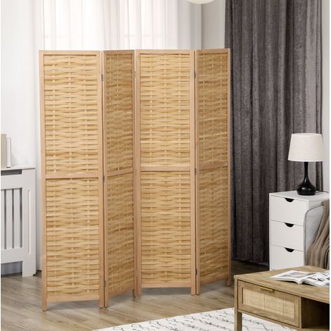 Biombo de 4 paneles 160 x 170 cm en bambú natural OKMYHOME (1/5)