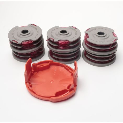Compatible avec les tondeuses Flymo : bobine FLY021 et 513937190 et capuchon FLY060 — Kit d'accessoires pour tondeuse, I