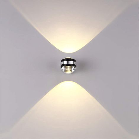 Applique murale LED intérieure 6W, lampe décorative moderne au design original et créatif, luminaire en aluminium blanc chaud pour chambre, couloir ou salon. (1/5)