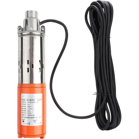 1'' 12V 1.2m³/h DC screw pump, high-lift cast steel submersible water pump (1/5)