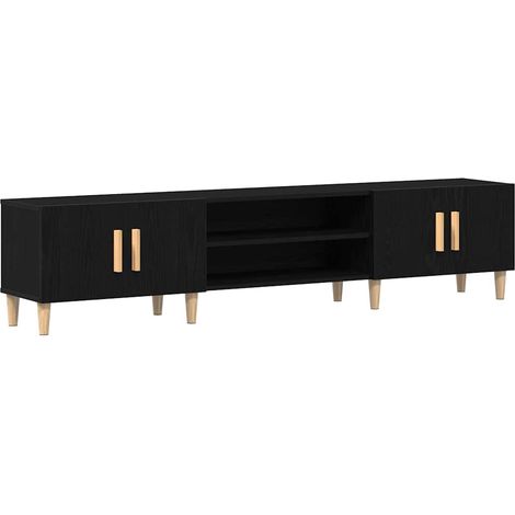 Meuble TV,Banc TV,Armoire TV Chêne noir 180 x 31.5 x 40 cm Bois d'ingénierie CFW520414 (1/5)