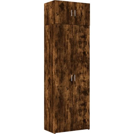 Armario de madera de ingeniería roble ahumado 70x42,5x225 cm vidaXL