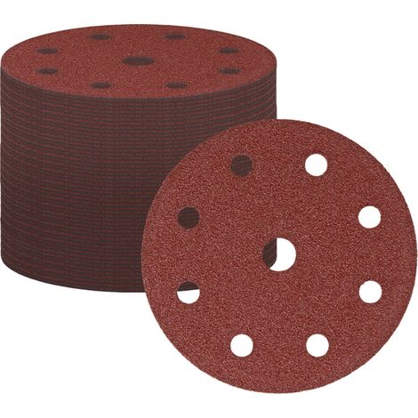 STIER Schleifscheiben Holz D125 / P100 / 8-Loch / 25 Stk., Schleifpapier, Exzenterschleifpapier, Exzenterschleifscheiben, 125mm