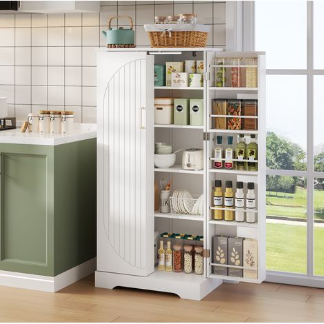 Mobile cucina con LED e 5 ripiani 60x35x128 cm OKMYHOME (1/5)