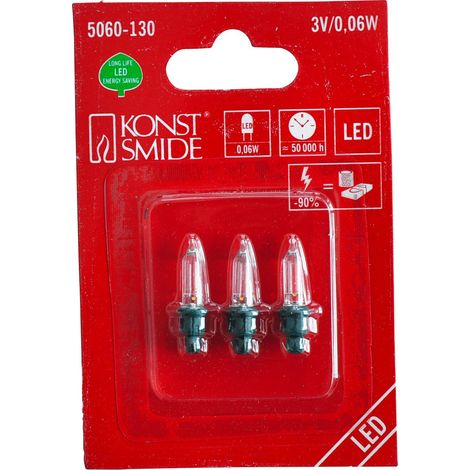Konstsmide 5060-130 Ersatzbirne für Lichterketten 1 St. Grüne Steckfassung 3 V Warmweiß