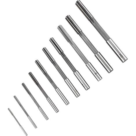 10 alésoirs HSS H8 à queue droite pour mandrins de 3/4/5/6/7/8/9/10/11/12 mm (1/5)