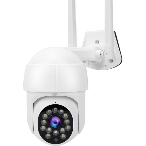 Caméra PTZ Wifi 1080p avec 14 LED, étanche IP66 et détection de mouvement, pour vidéosurveillance extérieure (1/5)