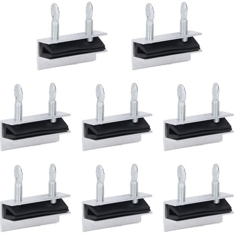 Lot de 8 Verrous Fenêtre Coulissante Aluminium Robuste Butée Sécurité Porte Fenêtre Vitre Patio Installation Facile Sans Perçage (1/5)