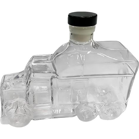 Carafe À Bourbon Bouchon Décoratif Vintage Intéressant  Récipient à Whisky Décor Demi-Camion Pour Bar De Maison, Cuisine, Fêtes, Mariages, Brunch, Réceptions, Anniversaires (1/5)