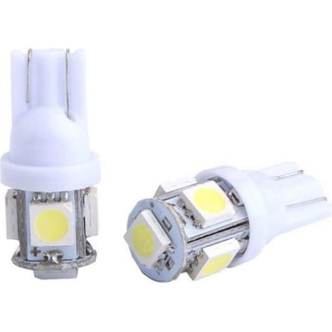 10 piezas Lote de bombillas LED blancas para luces laterales del coche sin errores, alta luminosidad y fáciles de instalar (1/5)