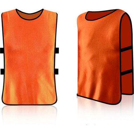 Lot de 12 maillots et bavoirs respirants pour adultes, idéaux pour l'entraînement au football, au volley-ball et au soccer. (1/5)