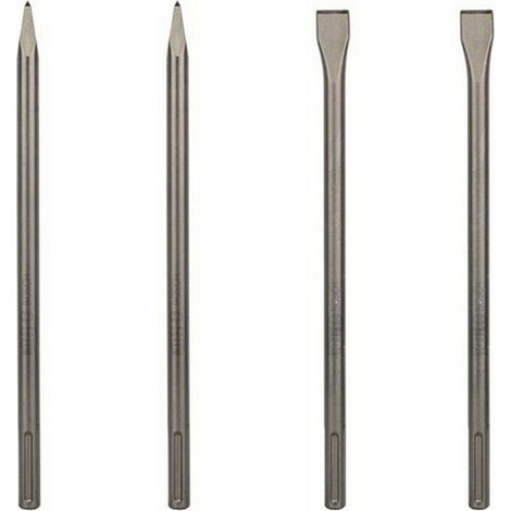 Bosch Meißel-Set 4tlg. SDS-max-Aufnahme 400 mm Flachmeißel Spitzmeißel 400 mm