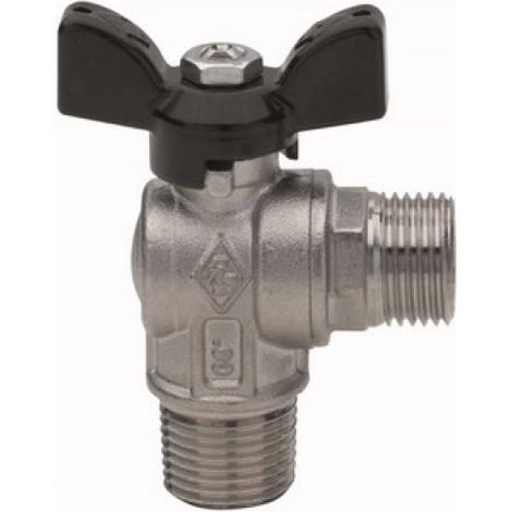 VALVOLA A SFERA A SQUADRA FIL. M ATT. M PER TUBO FLESSIBILE UNI 9891 1/2&quot x 1/2&quot