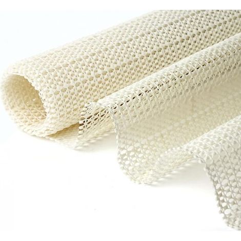 Alfombrilla antideslizante de 2 piezas, 70x200cm, protector de alfombra, fácil de lavar y recortable, color beige. (1/5)