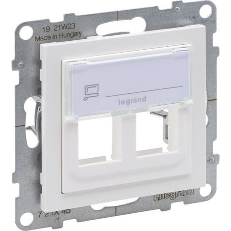 Adaptador legrand keystone 721145 doble función blanco
