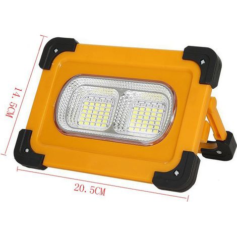 Lampe torche solaire rechargeable LED haute intensité, éclairage extérieur portable, projecteur à main domestique avec batterie intégrée, grande lampe de secours solaire pour camping et urgence (1/5)