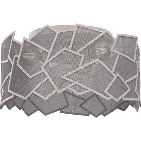 Plafonnier design géométrique gris cachemire 3xE27 15W Camo Luminex (1/2)