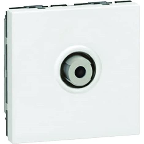 Prise TV type F - LEGRAND - Mosaic D.F.DPX3 630 inv source horizon - Blanc - 2P+T - Asymétrique