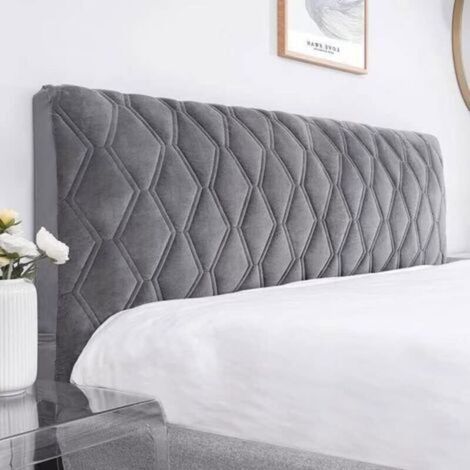 Copritestiera 140, copritestiera protettivo con lati elasticizzati, lavabile, antipolvere (colore: grigio scuro, dimensioni: 140 cm)