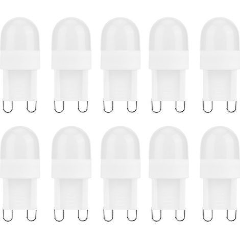 10Pcs LED Ampoule à Intensité Variable, G9 150Lm 1.5W 2LED Lumière Chaude Protection des Yeux Ampoules Led, 30 Watts Équivalent Halogène pour Lustre Applique Éclairage à La Maison Décoration de (1/5)