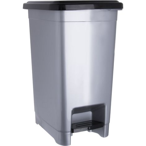 Schmaler Abfalleimer mit Fußpedal für Bad und Küche, 25 l