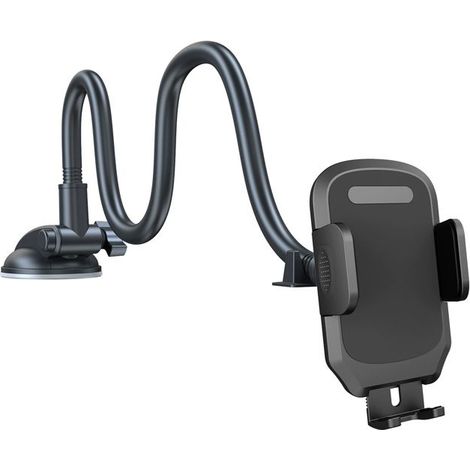 Supporto per cellulare da auto con ventosa, adatto per il montaggio su cruscotto e parabrezza, con braccio flessibile. (1/4)