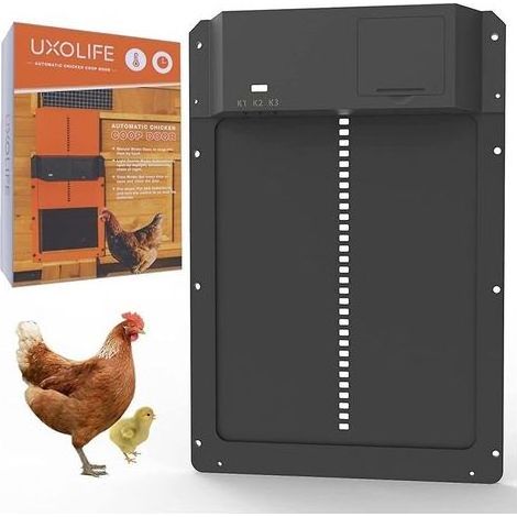 Porte de poulailler automatique Porte entièrement en aluminium Capteur de lumière pour poulailler Porte de poulailler Contrle de minuterie Porte de poulailler Porte de poulet automatique multi-modes (1/5)
