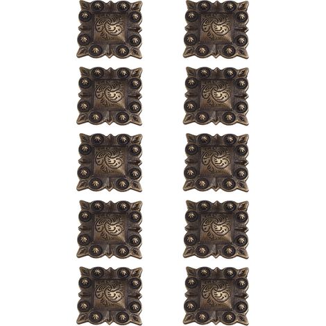 Lot de 10 rivets en cuir, tête carrée de 31 mm, vis PH de 7 mm, rivets décoratifs multifonctionnels pour le travail manuel. (1/5)