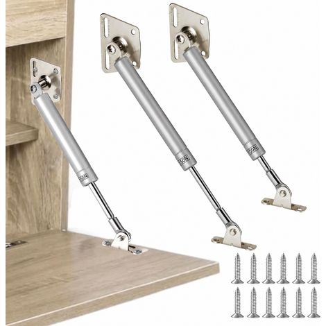 Charnières Abattantes 150N pour Meuble, Support de Porte Relevable avec Maintien en Position, Lot de 2 (1/5)