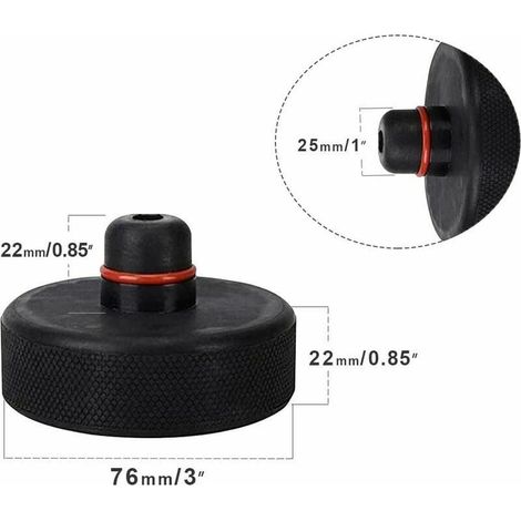 4 Pièces Jack Pad Bloc, Bloc en Caoutchou Compatible with Tesla Model 3 Model Y Model S Model X, Tampon Cric pour Protection la Batterie et Le Châssis, (1/4)