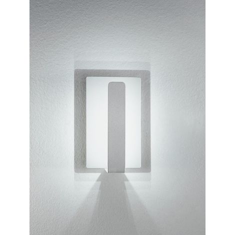 Applique LED LAMBDA in alluminio bianco 6W 3500K (Luce calda) (1/2)