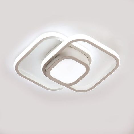 Plafonniers LED,Luminaire Plafonnier Moderne 32W 2500LM, Carré Blanche 3000/4500/6000K, Plafonnier pour Couloir de Chambre à Coucher Balcon (1/5)