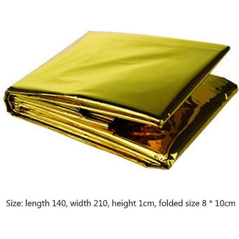 Couverture de survie pliable, argent/or, pour premiers secours en extérieur, abri de secours d'urgence, camping, couvertures chaudes