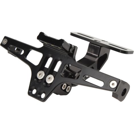 Support de plaque d'immatriculation moto avec éclairage LED, fixation précise et antichoc pour moto homologuée route à base de 4 pouces (1/5)