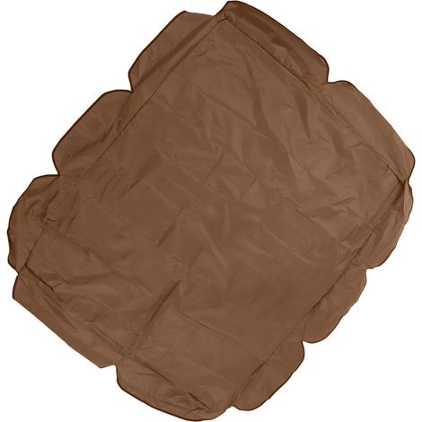 Auvent de balancelle en tissu Oxford 210D argenté enduit, imperméable et résistant aux UV, pour chaise de jardin ou terrasse, 142 x 120 x 18 cm, couleur café (1/5)