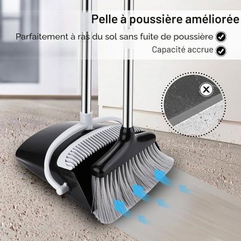 Pelle Balayette - Manche Extensible 123 Cm - Pour Cuisine Garage Atelier - Ensemble 2 Pièces (1/5)