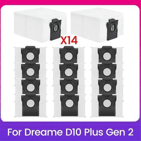 14 Dreame D10 Plus Gen 2 vacuum cleaner bags - Vacuum cleaner accessories [BT]-AquaForge (1/4)