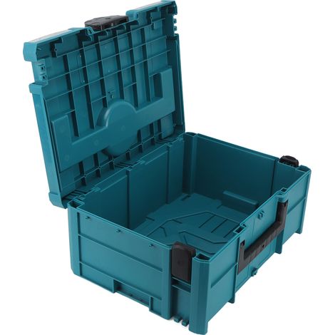 Boîte à outils portable en plastique avec plateau de rangement et poignée de verrouillage, idéale pour la maison, le garage ou les travaux manuels. (1/5)