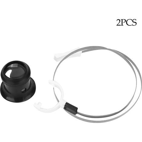 Lot de 2 Loupes Horloger avec Bague de Serrage pour Réparation Montres, Outil de Précision (1/5)