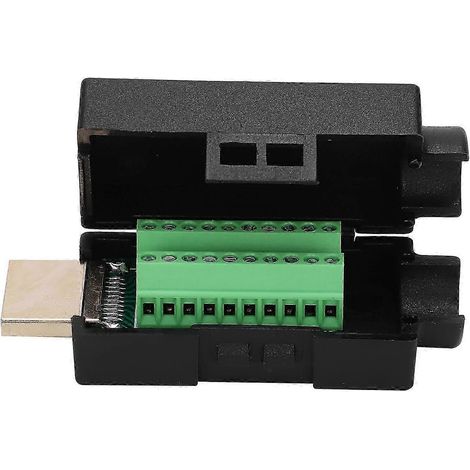 Adaptateur HDMI mâle à visser sans soudure, raccord de connexion pour câble DIY, fiche mâle HD, joint rapide, montage facile, compatible câblage personnalisé. (1/2)