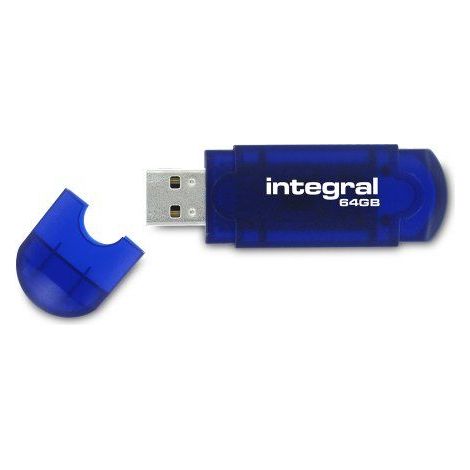 Pendrive integral evo flash usb 64gb usb tipo A 2 Azul INUSB64GB (1/5)