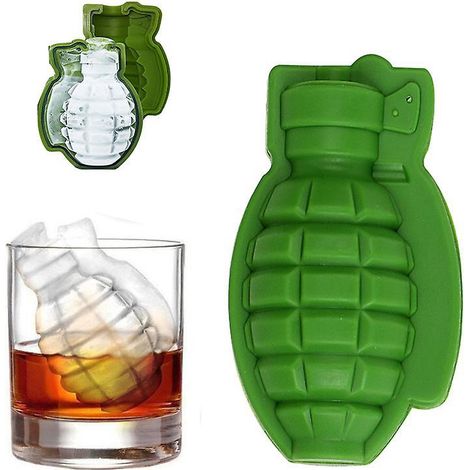 6 X Silicone Bacs Glaons Forme De Grenade 3d Moule Glaons Moules De Plateau De Gteau Moules Glace En Silicone Pour Whisky Scotch Cocktails Caf (1/5)