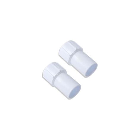 (Lot de 2) Manchon de tuyau de piscine 1-1/2" - Manchette de tuyau fileté pour tuyau d'aspiration de piscine enroulé en spirale - Relie la tête d'aspiration à l'entrée de l'écumoire sous vide - Fa (1/4)