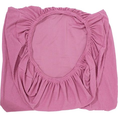 Housse de Chaise Élastique Rose en Polyester, Résistante à l'usure Déchirures, Style Simple et Élégant pour Fauteuil de Bureau Ergonomique (1/5)