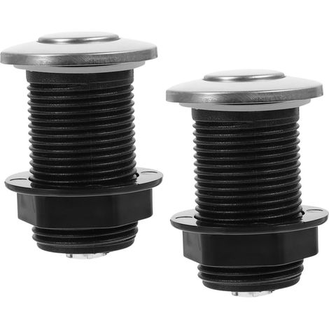 2 Boutons pneumatiques, inox, ABS, noir, pour broyeur de déchets (1/5)
