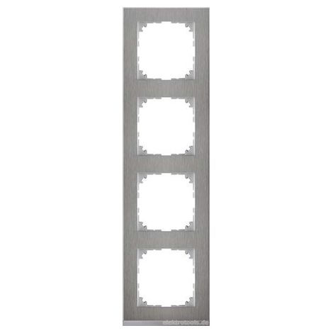 MERTEN DECOR-RAHMEN 4-FACH EDELSTAHL/ALUMINIUM MEG4040-3646