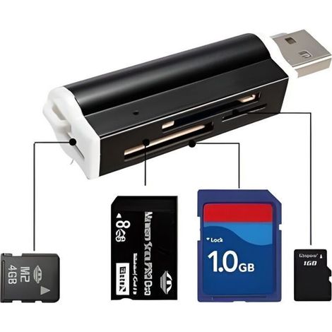 Lecteur de carte M2 Multi Card Slot Lecteur Micro SD MMC adaptateur USB lecteur SDHC